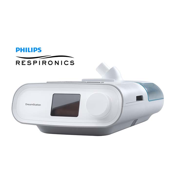 這是飛利浦陽壓呼吸器DreamStation CPAP 的機身，為改善阻塞性睡眠呼吸中止(OSA)，讓睡眠治療既方便又舒適。永悅醫療提供24H專線服務，歡迎至本公司親身體驗